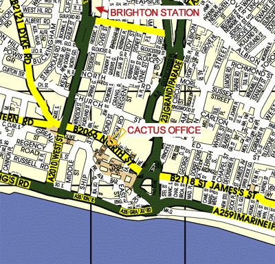 Map showing office location